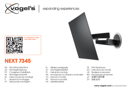 Vogel's NEXT 7345 40-65P DESIGN MOUNTS Support mural TV Manuel du propriétaire