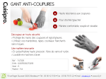 Cuisipro anti-coupures Gris/Rouge Gant Product fiche