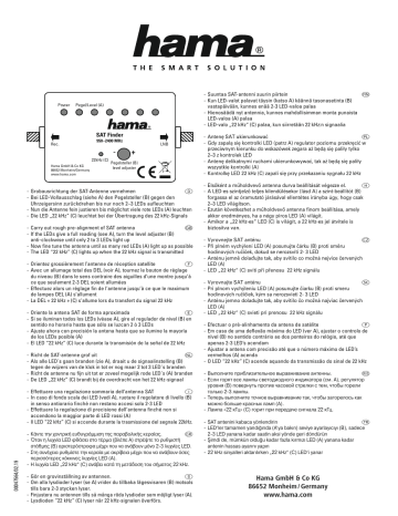 Owner's manual | Hama satellite avec afficheur LED Pointeur satellite Manuel du propriétaire | Fixfr