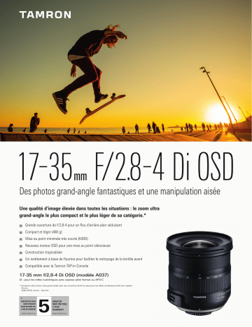 Product information | Tamron 17-35 mm f/2.8-4 Di OSD Nikon Objectif pour Reflex Product fiche | Fixfr