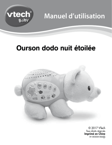 Manuel du propriétaire | Vtech Ourson Dodo Nuit Etoilée Veilleuse Owner's Manual | Fixfr