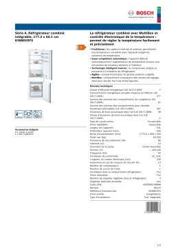 Bosch KIN86VSF0 Réfrigérateur combiné encastrable Product fiche