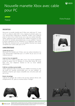 Microsoft Sans Fil Manette Product fiche