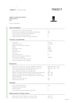 Novy FLAT'LINE 7602 Hotte décorative murale Product fiche