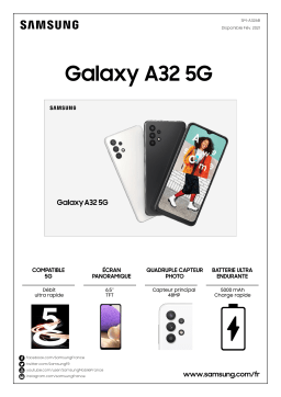 Samsung Galaxy A32 Bleu 5G Smartphone Product fiche