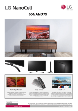 LG NanoCell 65NANO796 TV LED Product fiche