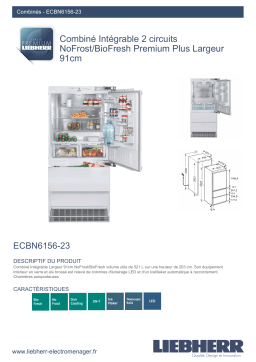 Liebherr ECBN6156-23 Réfrigérateur combiné encastrable Product fiche