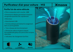 Xmoove Air Voiture V3 Purificateur d'air Product fiche