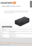 Essentielb Splitter HDMI 4K 1 entr&eacute;e / 2 sorties S Product fiche