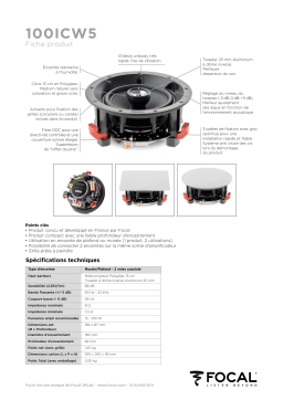 Focal 100 ICW5 Enceinte encastrable Product fiche