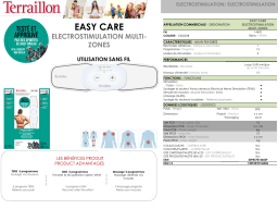 Terraillon EASY CARE Appareil électrostimulation Product fiche