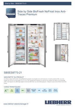 Liebherr SBSes8773-21 Réfrigérateur multi portes Product fiche