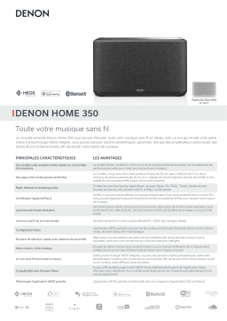 Denon Home 350 White Enceinte sans fil Product fiche