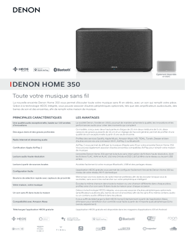 Product information | Denon Home 350 White Enceinte sans fil Product fiche | Fixfr