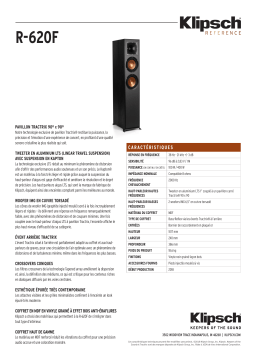 Klipsch R-620 F noir x1 Enceinte colonne Product fiche