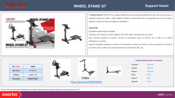 Product information | Oplite Wheel Stand GT pour volant/pédales/B.Vit Support Product fiche | Fixfr