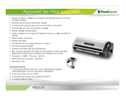 Food Saver FFS017X-01 Machine sous vide Product fiche