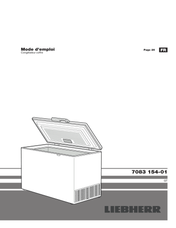 GT4932-22 | Manuel du propriétaire | Liebherr GT3032-24 Congélateur coffre Owner's Manual | Fixfr