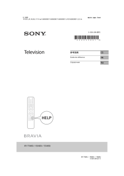 Sony Bravia XR-65A80J Google TV TV OLED Manuel du propriétaire