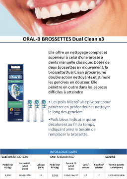 Oral-B EB417 DUAL CLEAN x3 Brossette dentaire Product fiche