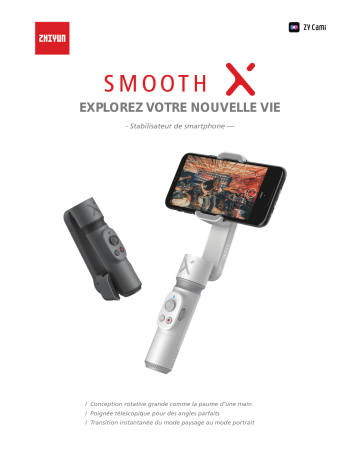 Smooth X Gris Combo | Smooth X Gris | Product information | Zhiyun Smooth X Blanc Combo Stabilisateur Product fiche | Fixfr