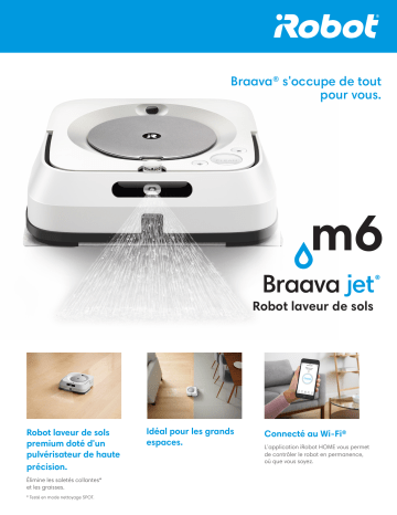 Product information | Irobot BRAAVA Jet M6138 Robot laveur Product fiche | Fixfr