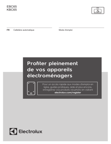 Manuel du propriétaire | Electrolux EBC65X Machine à expresso Owner's Manual | Fixfr