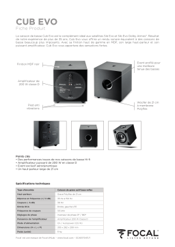 Focal CUB EVO Caisson de basse Product fiche