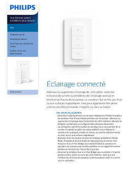 Philips Hue Dimmer switch V2 Télécommande Product fiche