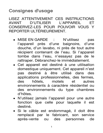 Manuel du propriétaire | Essentielb EMFL3 REGLISSE Mini lisseur Owner's Manual | Fixfr