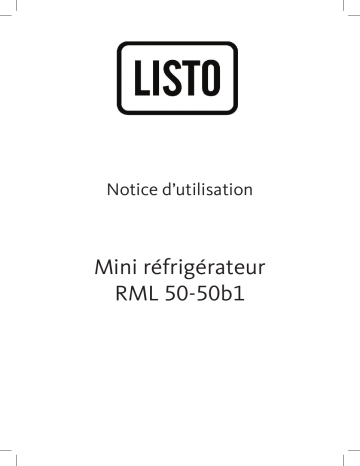Manuel du propriétaire | Listo RML50-50b1 Mini réfrigérateur Owner's Manual | Fixfr