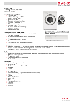 Asko W2086C. Lave linge hublot Product fiche