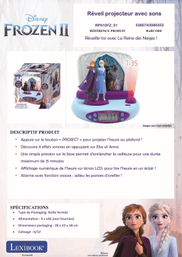 Lexibook RP510FZ Projecteur Disney Frozen II Réveil Product fiche