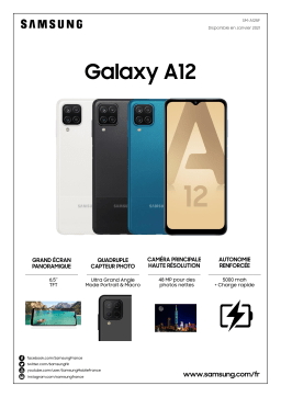 Samsung Galaxy A12 Blanc Smartphone Product fiche