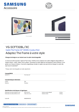 Samsung Cadre VG-SCFT32BL 2020 The Frame Noir Cadre The Frame Product fiche