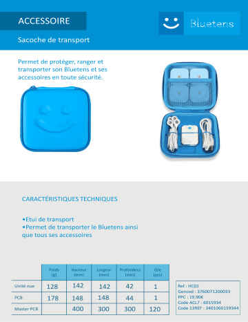 Manuel du propriétaire | Bluetens de transport Pochette Owner's Manual | Fixfr