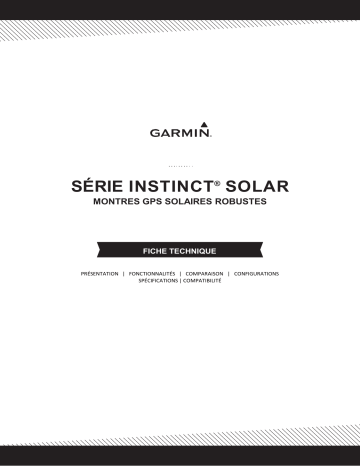 Instinct Solar Orchid | Instinct Solar Sunburst | Product information | Garmin Instinct Solar Graphite Montre sport Product fiche | Fixfr
