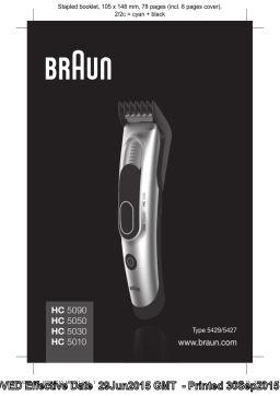 Braun HC5030 - 17 longueurs Tondeuse cheveux Manuel du propriétaire