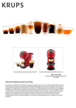 Krups YY4444FD GENIO S PLUS ROUGE Dolce Gusto Product fiche