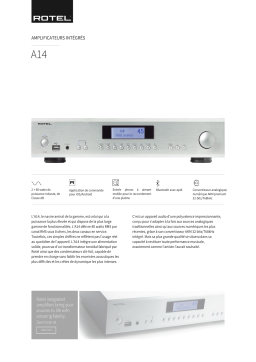 Rotel A14 Silver Amplificateur HiFi Product fiche