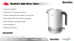 Breville VKJ944X-01 HIGH WHITE GLOSS JUG KETTLE Bouilloire Product fiche