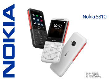 Product information | Nokia 5310 Blanc/Rouge Téléphone portable Product fiche | Fixfr