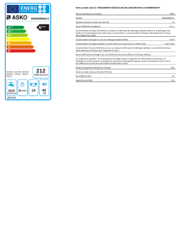 Asko DSD645BXXL/1 Lave vaisselle tout intégrable Manuel utilisateur