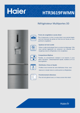 Haier HTR3619FWMN Réfrigérateur multi portes Product fiche