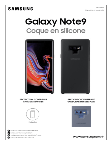 Product information | Samsung Note 9 Silicone noir Coque Product fiche | Fixfr