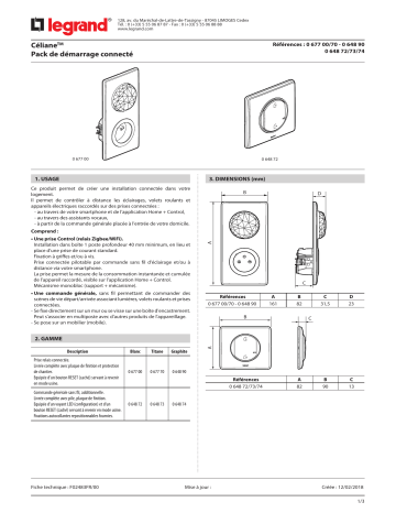 Product information | Legrand Répéteur Céliane Interrupteur connecté Product fiche | Fixfr