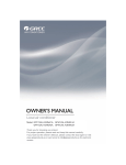Optimeo SHINY 12 FC R290 Clim r&eacute;versible Owner's Manual