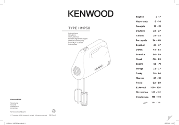 Manuel du propriétaire | Kenwood HMP30 A0WH Batteur Owner's Manual | Fixfr