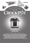 CROCK POT Express programmable 5.6 l CSC051X-01 Multicuiseur Manuel du propri&eacute;taire