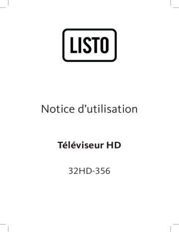 Manuel du propriétaire | Listo 32 HD-356 TV LED Owner's Manual | Fixfr